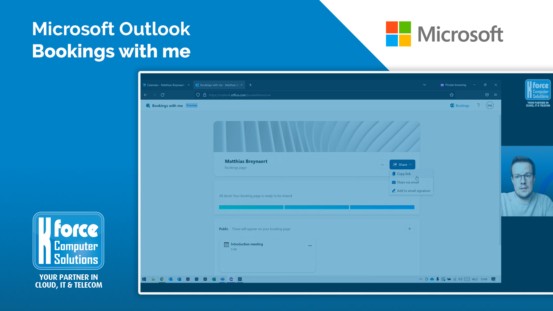 Microsoft Outlook Bookings with me