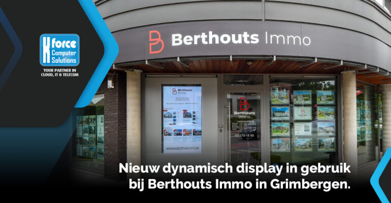 Berthouts Immo Grimbergen - signage display